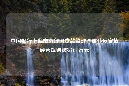 中国银行上海市分行因贷款管理严重违反审慎经营规则被罚180万元