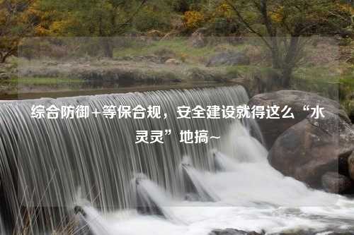 综合防御+等保合规，安全建设就得这么“水灵灵”地搞~