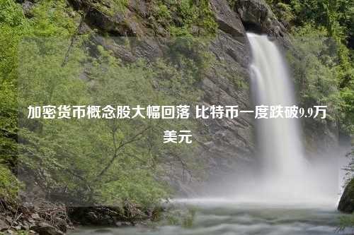 加密货币概念股大幅回落 比特币一度跌破9.9万美元