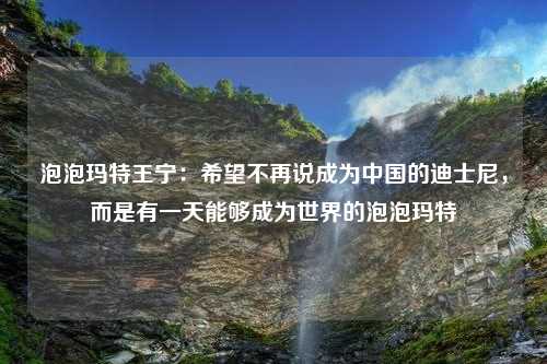 泡泡玛特王宁：希望不再说成为中国的迪士尼，而是有一天能够成为世界的泡泡玛特