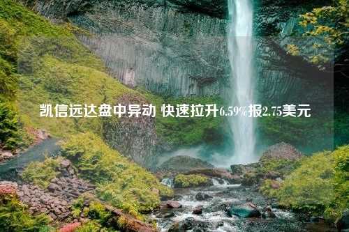 凯信远达盘中异动 快速拉升6.59%报2.75美元