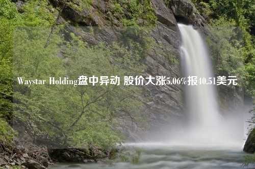 Waystar Holding盘中异动 股价大涨5.06%报40.51美元