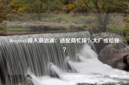 DeepSeek接入潮汹涌：适配商忙坏，大厂或赔惨？